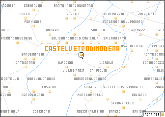 map of Castelvetro di Modena