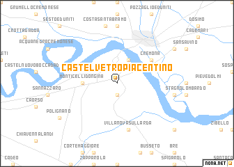 map of Castelvetro Piacentino