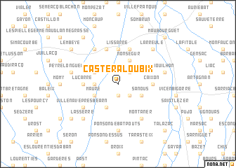 map of Castéra-Loubix