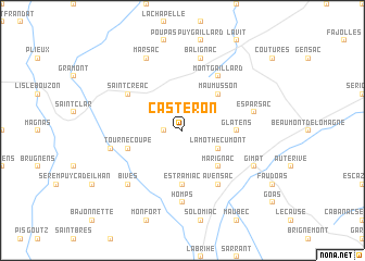 map of Castéron