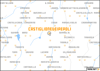 map of Castiglione dei Pepoli