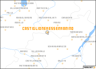 map of Castiglione Messer Marino