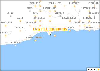 map of Castillo de Baños