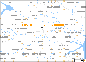 map of Castillo de San Fernando