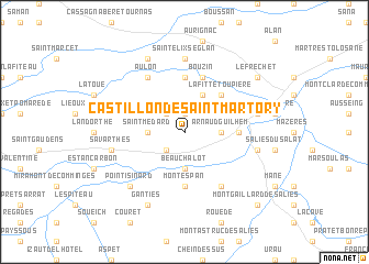 map of Castillon-de-Saint-Martory