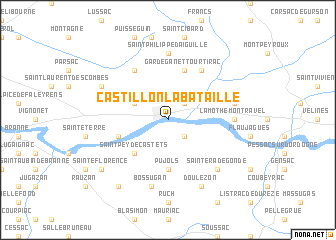 map of Castillon-la-Bataille