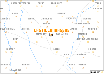 map of Castillon-Massas