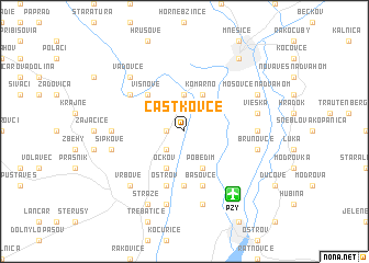 map of Častkovce