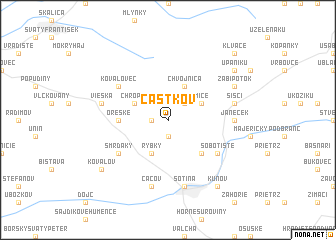 map of Častkov