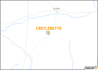 map of Castle Butte