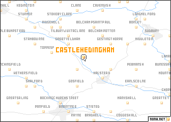 map of Castle Hedingham