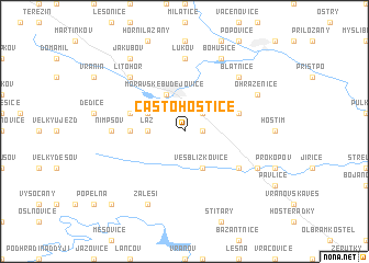 map of Častohostice