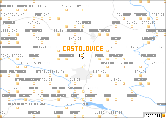 map of Častolovice