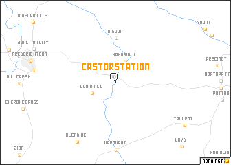 map of Castor Station