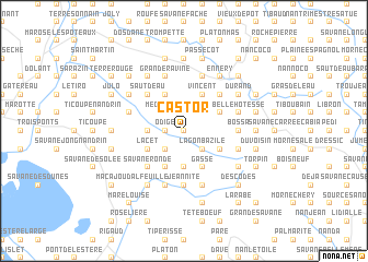 map of Castor