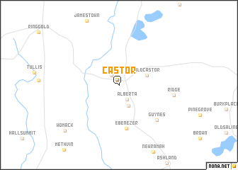 map of Castor