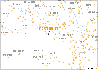 map of Častovići