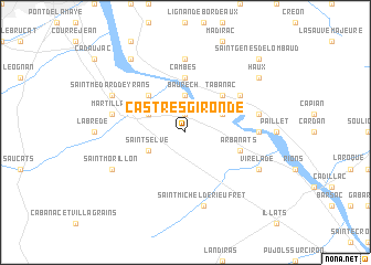 map of Castres-Gironde
