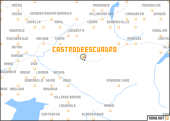 map of Castro de Escuadro