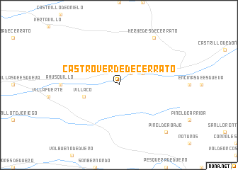 map of Castroverde de Cerrato