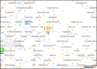 map of Časy