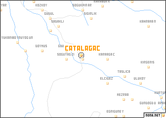 map of Çatalağaç