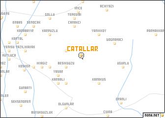 map of Çatallar