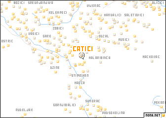 map of Ćatići