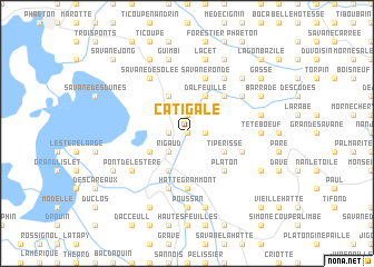 map of Catigale