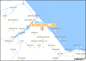 map of Catorce Millas