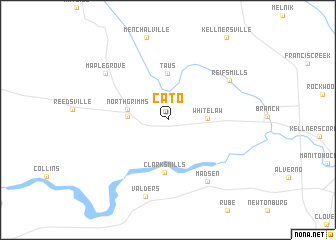 map of Cato