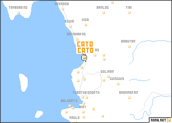 map of Cato