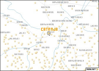 map of Čatrnja