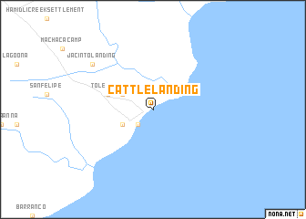 map of Cattle Landing