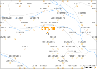 map of Cătuna