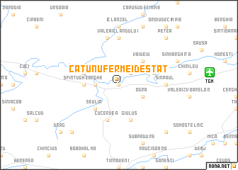 map of Cătunu Fermei de Stat