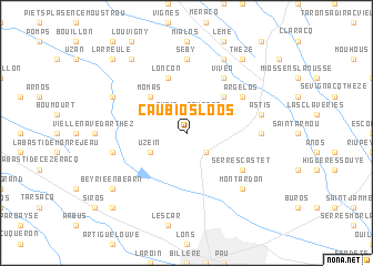 map of Caubios-Loos