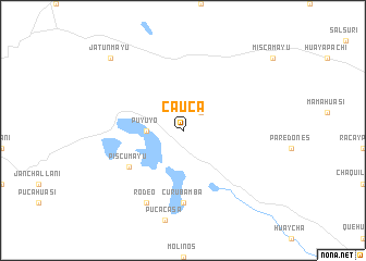 map of Cauca