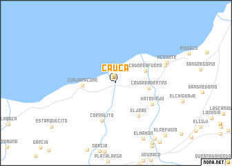 map of Cauca