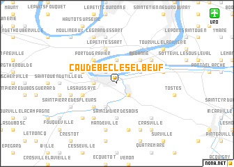 map of Caudebec-lès-Elbeuf