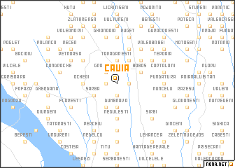 map of Căuia