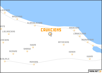 map of Čaukciems