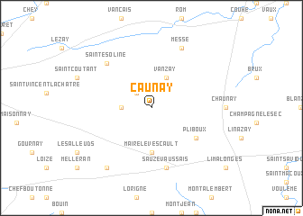 map of Caunay
