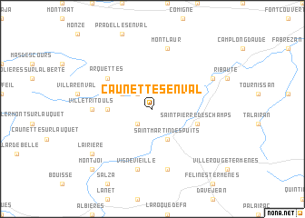 map of Caunettes-en-Val