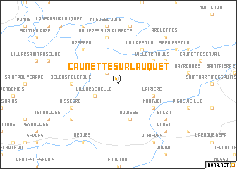 map of Caunette-sur-Lauquet