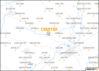 map of Caunton