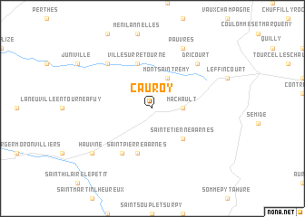 map of Cauroy