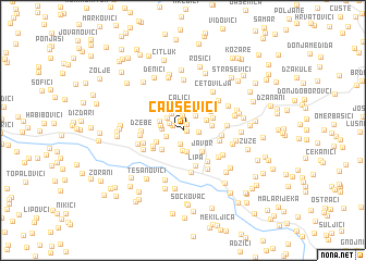 map of Čauševići