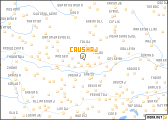 map of Çaushaj