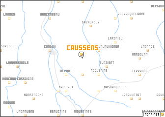 map of Caussens